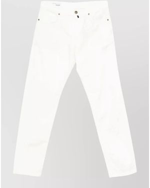 Incotex Denim Trousers Belt Loops Five Pocket Design - White