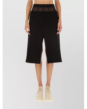 Stella McCartney Wool High-Rise Skirt - Black