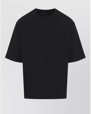Lemaire Ribbed Crew Neck Boxy T-Shirt - Black