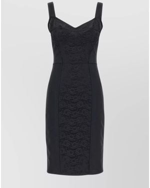 Dolce & Gabbana Midi Corsetry Dress - Black