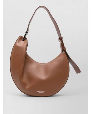 Emporio Armani Pebbled Leather Hobo Bag - Brown