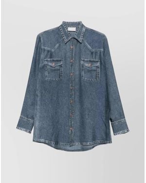 Pierre Louis Mascia Printed Silk Shirt - Blue