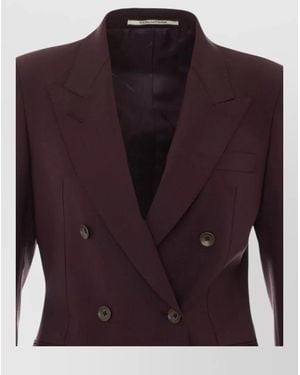 Tagliatore Wool Double-Breasted Trouser Suit - Purple