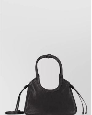 Miu Miu Ivy Nappa Leather Shoulder Bag - Black