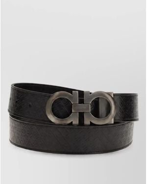 Ferragamo Reversible Calf Leather Belt - Black