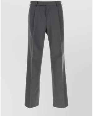 PT Torino Virgin Wool Tailored Trousers - Grey