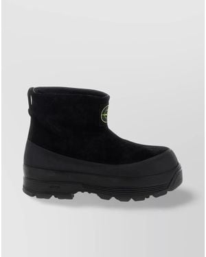 Stone Island Suede Ankle Boots - Black