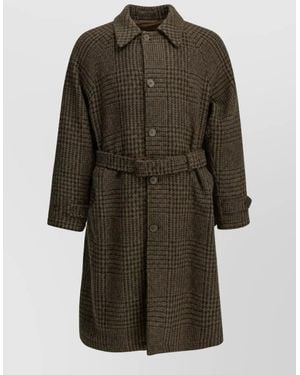 Polo Ralph Lauren Wool Alpaca Long Single Breasted Coat - Multicolour