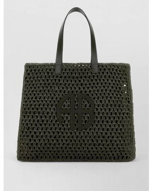 Anine Bing Crochet Large Rio Shopping Tote Bag - Black