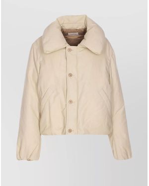 Lemaire Quilted Short Puffer Jacket - Natural
