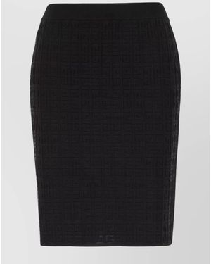 Givenchy Embroidered Pencil Skirt - Black