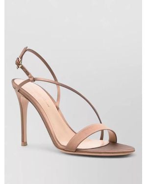 Gianvito Rossi Crepe Satin Stretch Strappy Slingback Sandals - Pink