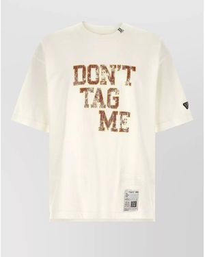 Maison Mihara Yasuhiro Cotton Printed Crew Neck Short Sleeve T-Shirt - Natural