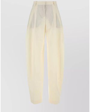 ANDAMANE High-Rise Wide-Leg Tailored Trousers - White