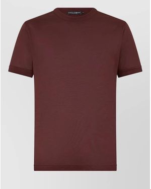 Dolce & Gabbana Silk Short-Sleeve T-Shirt - Red
