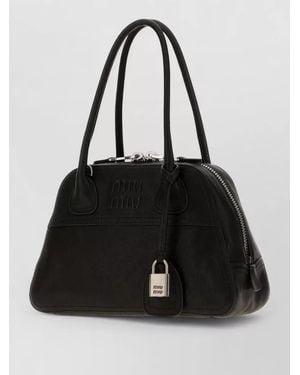 Miu Miu Na Nappa Leather Clutch Bag - Black