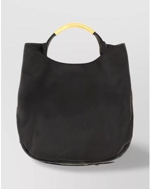 Moschino Logo Top Handle Structured Mini Bag - Black