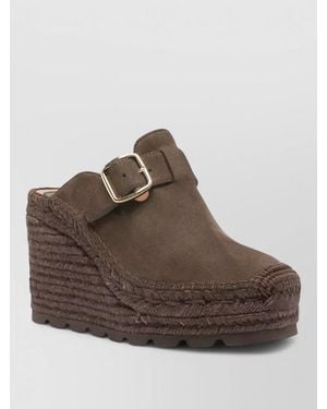 Stella McCartney Suede Clogs - Brown