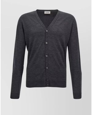 John Smedley Wool Cardigan - Blue