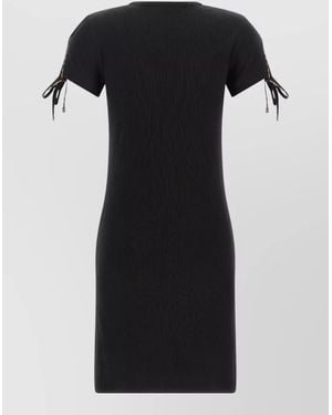 Burberry Tatiana Dress Bow Detail Crew Neck - Black