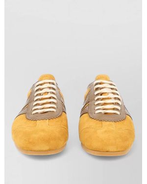 Dries Van Noten Leather Sneakers - Metallic