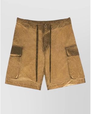 Uma Wang Panther Chino Shorts Cargo Pockets - Natural