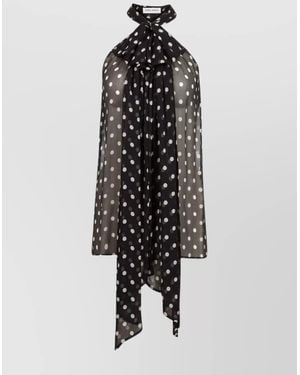 Nina Ricci Bow Halterneck Polka Dot Sheer Tie - Multicolor