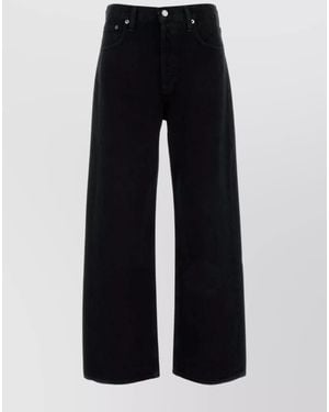 Agolde Denim Wide-Leg Trousers - Blue