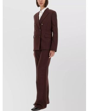 Paul Smith Wool Double-Breasted Blazer - Purple