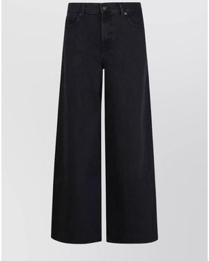 7 For All Mankind Denim High-Rise Wide-Leg Jeans - Blue