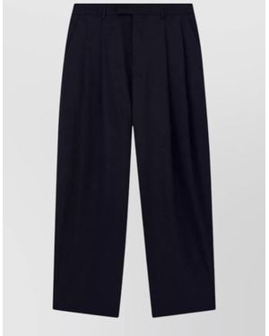 Giorgio Armani Tailored Pleated Mid Rise Ankle Shorts - Blue