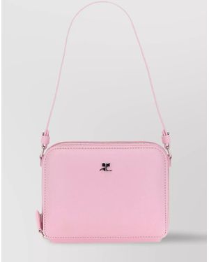 Courreges Cloud Leather Shoulder Bag - Pink