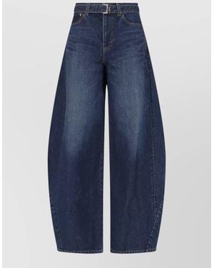 Sacai Denim Wide-Leg Pants - Blue