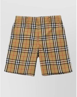 Burberry Kids Oscar Bermuda Shorts Cotton Oxford - Metallic