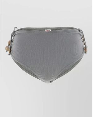 Eres Christie High Waist Bikini Briefs Beaded Ties - Grey