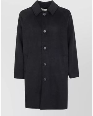 Woc Wool Blend Long Coat - Blue
