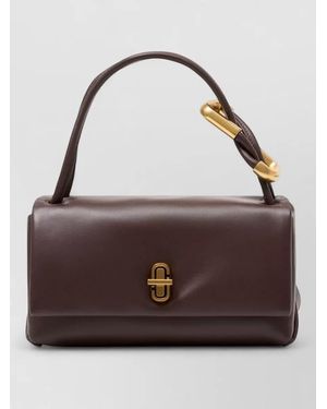 Marc Jacobs Mini Dual Top Handle Leather Purse - Brown