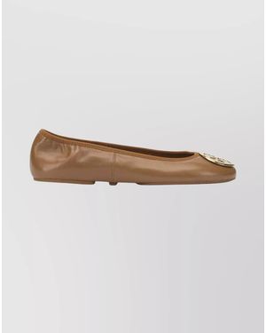 Tory Burch Leather Ballerina Shoes - White