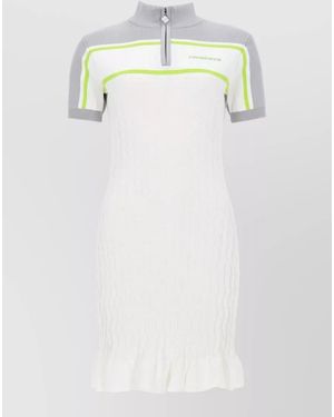 CASABLANCA Polo Shirt Dress Tennis Contrast Panels - Black