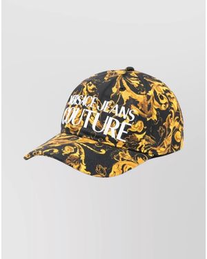 Versace Jeans Couture Baroque Design Cap Featuring Adjustable Strap - Metallic