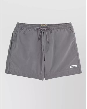 Woolrich Swim Shorts Featuring Side And Back Pockets - Grey