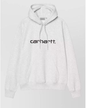 Carhartt Logo-Print Cotton Hoodie - White