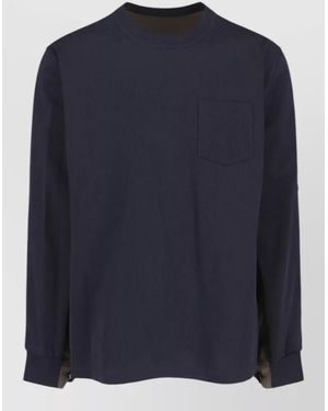 Sacai Short Sleeve Shirt Chest Pocket Design - Blue
