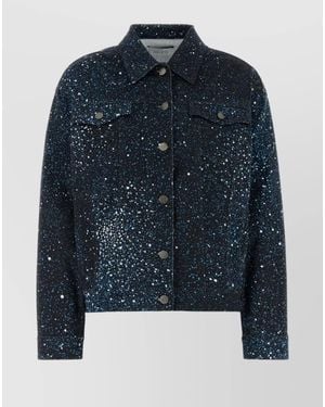 GIUSEPPE DI MORABITO Printed Denim Jacket - Blue
