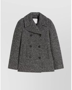 Sportmax Wool-Blend Double-Breasted Jacket - Grey