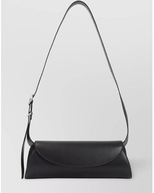Jil Sander Sm Cannolo Shoulder Bag - Black