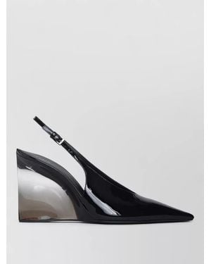 Alaïa 90 Invisible Wedge Slingback Court Shoes - Black