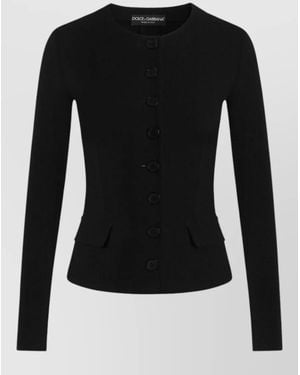 Dolce & Gabbana Virgin Wool Slim-Fit Single-Breasted Blazer - Black