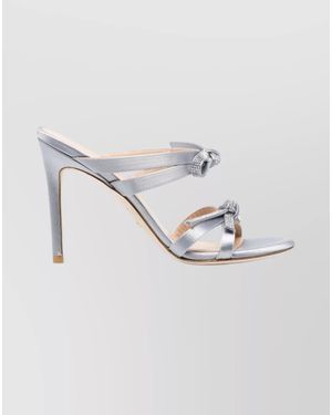 Stuart Weitzman Satin Mules - Metallic
