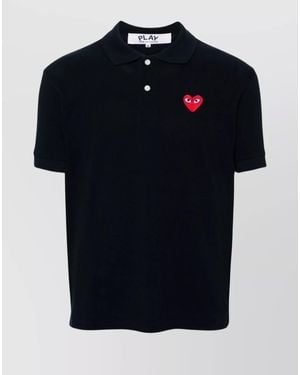 Comme des Garçons Cotton Logo Polo Shirt - Blue